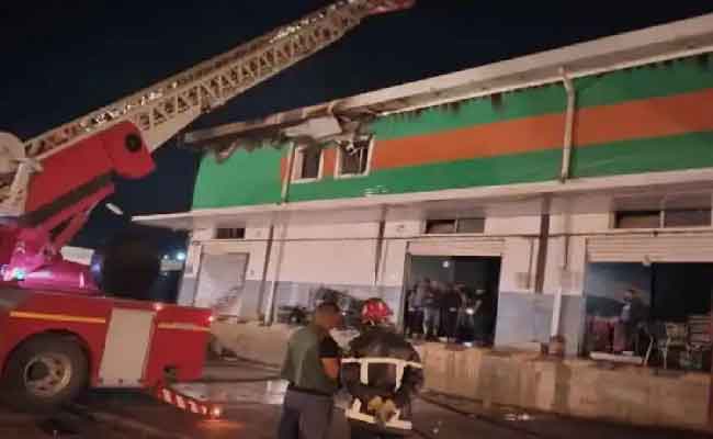 نشوب حريق في سوق الجملة للخضر والفواكه بعين السفيهة بسطيف